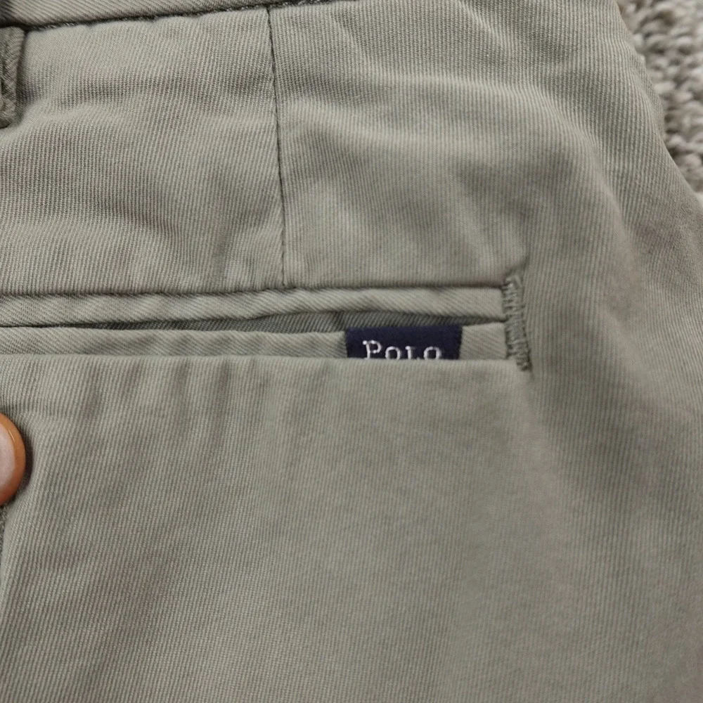 Polo Ralph Lauren Shorts Mens 33 Gray Straight Chino Golf Pima Cotton Preppy Dad